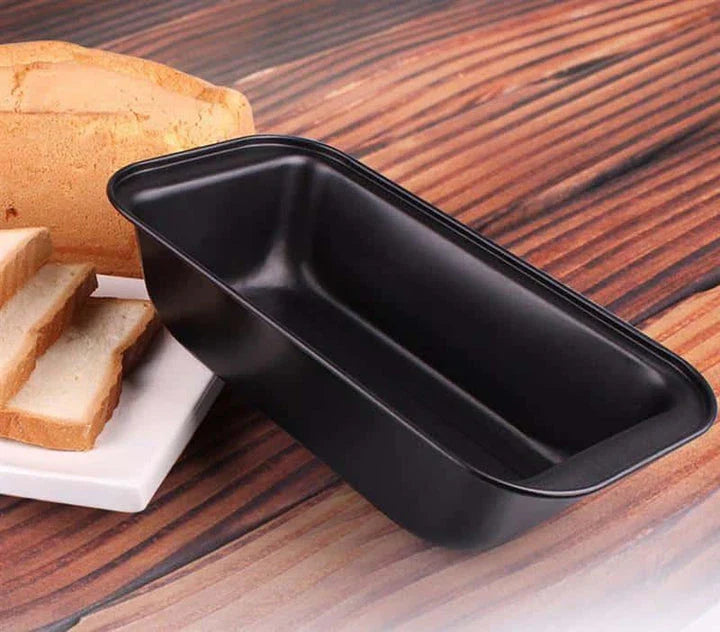 Trendha Rectangular Loaf Pan in black color, featuring a non-stick surface and durable tinplate construction for reliable baking in Kiwi kitchens.