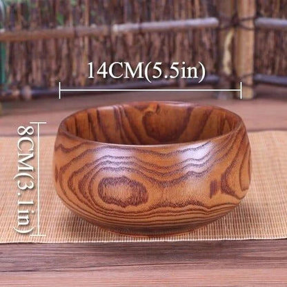 A large, round wooden soup bowl with a warm, natural brown color, perfect for serving hearty meals in Kiwi kitchens.