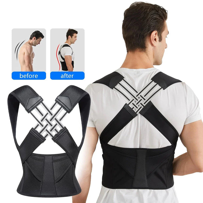 Shopfluxpro NZ Adjustable Posture Corrector Brace - Supports Shoulders & Relieves Back Pain