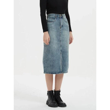 High Waist Denim Pencil Skirt - Flattering, Versatile, and Crafted for the Kiwi Woman