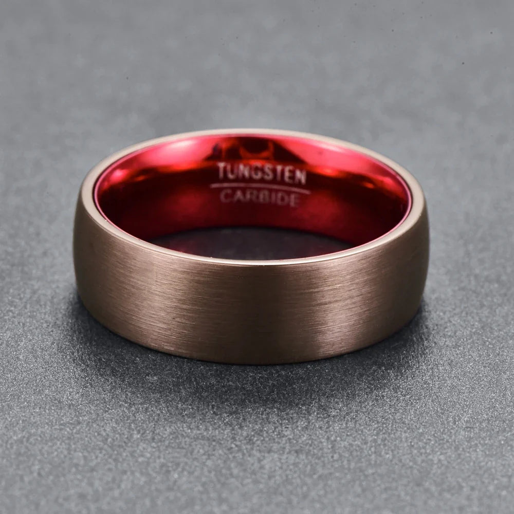 Sleek and sophisticated Tungsten Steel Ring with an electroplated finish, designed for the modern Kiwi gentleman