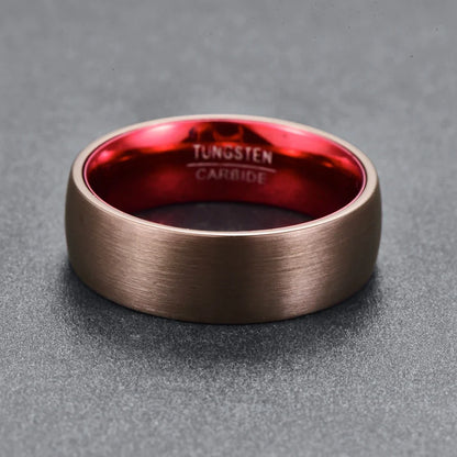 Sleek and sophisticated Tungsten Steel Ring with an electroplated finish, designed for the modern Kiwi gentleman