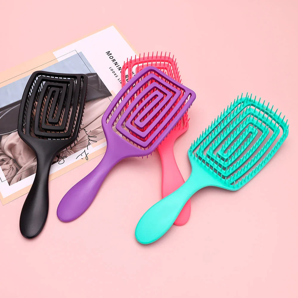 Anti-Static Detangling Hairbrush for Wet Hair in Vibrant Colours - Designed for Kiwi Women