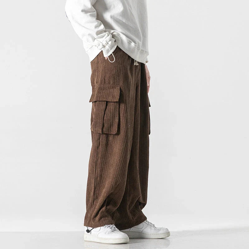 Men's relaxed straight-leg corduroy trousers in a variety of classic Kiwi-inspired colours