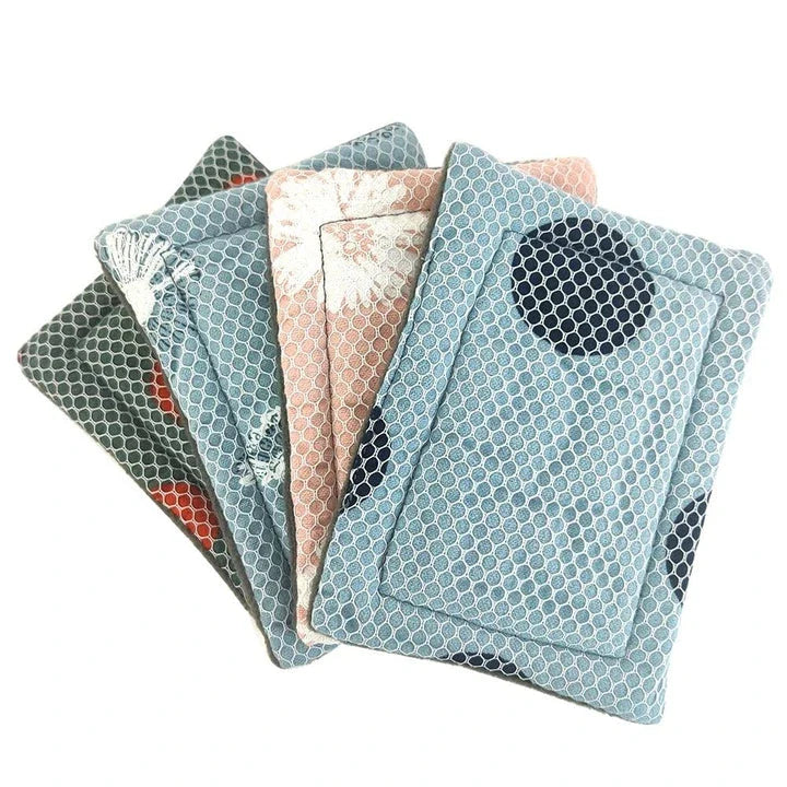 Sustainably crafted burlap kitchen sponges made in New Zealand with natural materials and eco-friendly design