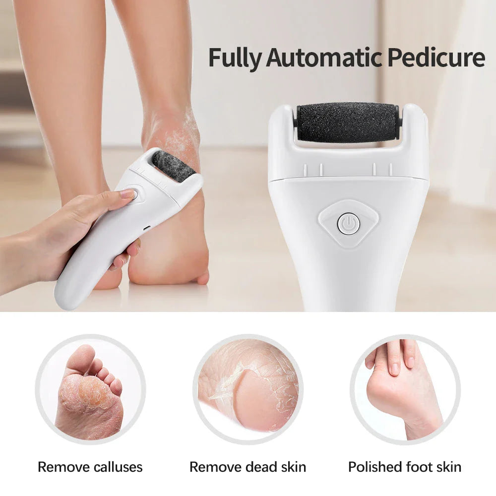 Premium Electric Pedicure Tool with adjustable speeds, long-lasting battery, and durable grinding head for smooth, rejuvenated feet