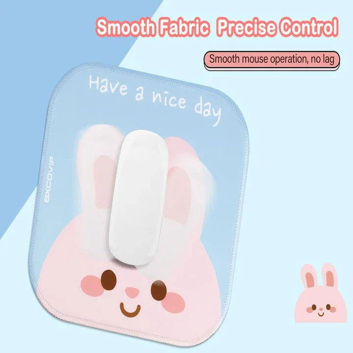 Cute square mouse pad with adorable animal-themed design, providing smooth tracking and non-slip stability for your workspace