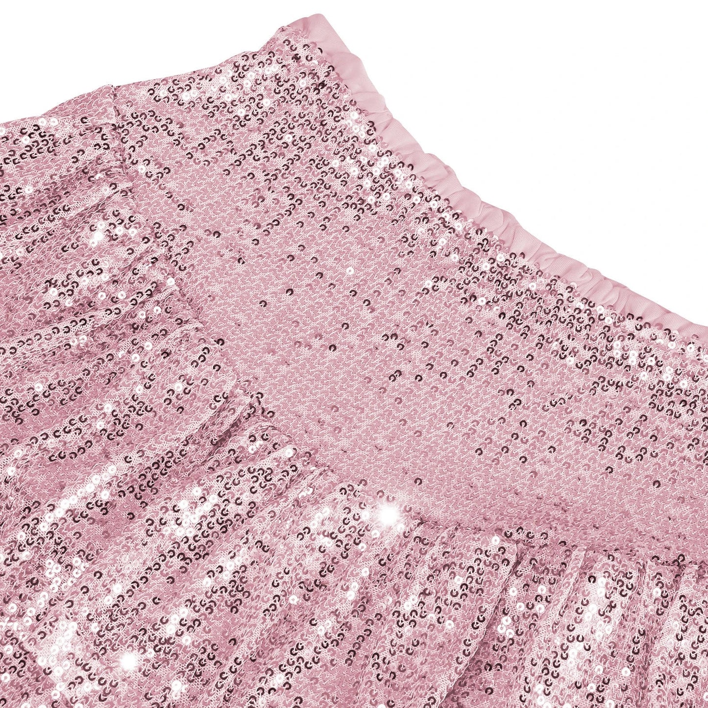 Shimmering sequin-embellished pleated skirt in rose red, a stylish Kiwi fashion essential for women