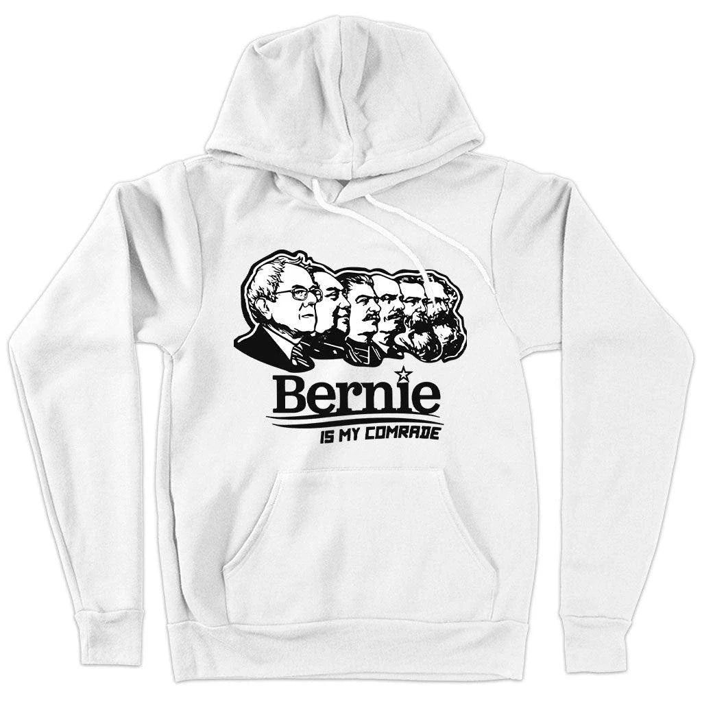 Cosy Comrade Hoodie, a premium and sustainable hoodie inspired by Bernie Sanders' progressive ideals, made in New Zealand.