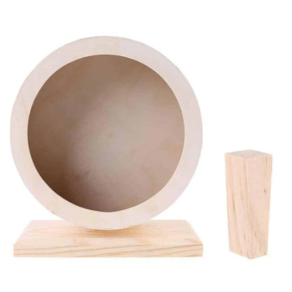 Eco-Friendly Wooden Hamster Exercise Wheel made in New Zealand from sustainable materials