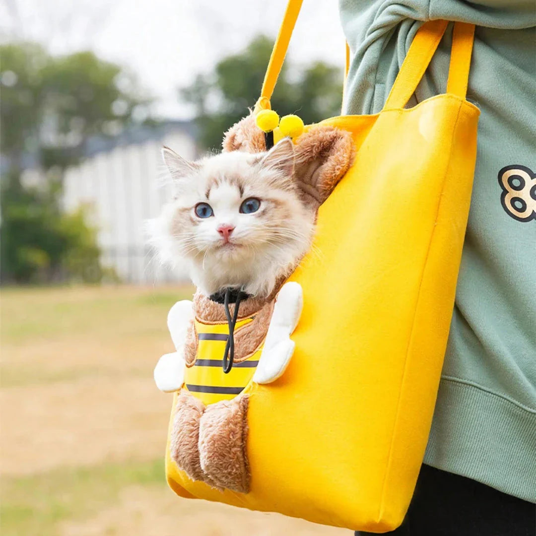 Stylish Pet Canvas Travel Bag in Adorable Cartoon Designs for Kiwi Adventurers