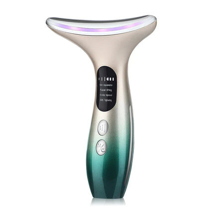 EMS Neck and Face Firming Device with micro-current, light therapy, and sonic vibration for youthful, radiant skin