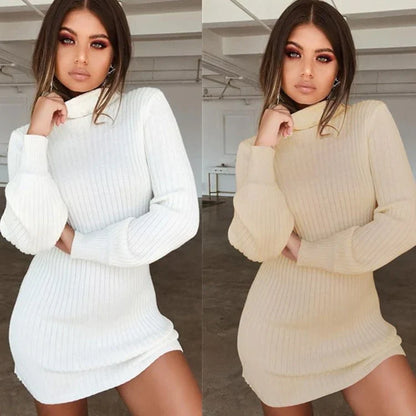 A stylish and comfortable long-sleeve ribbed casual dress in a variety of colours, perfect for the modern Kiwi lifestyle.