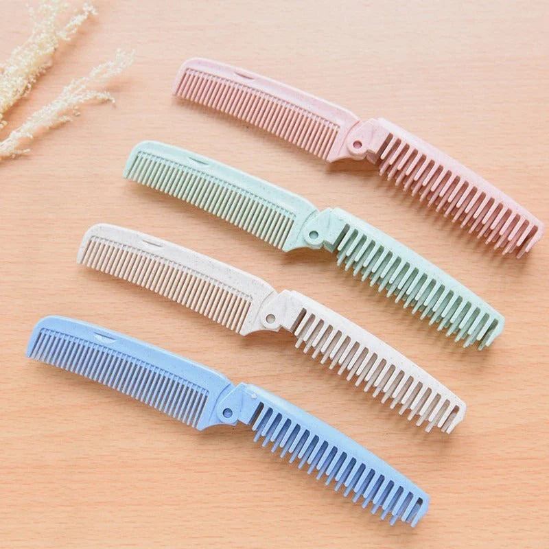 Foldable Anti-Static Hair Brush and Comb in multiple colours - a sustainable and portable hair styling tool