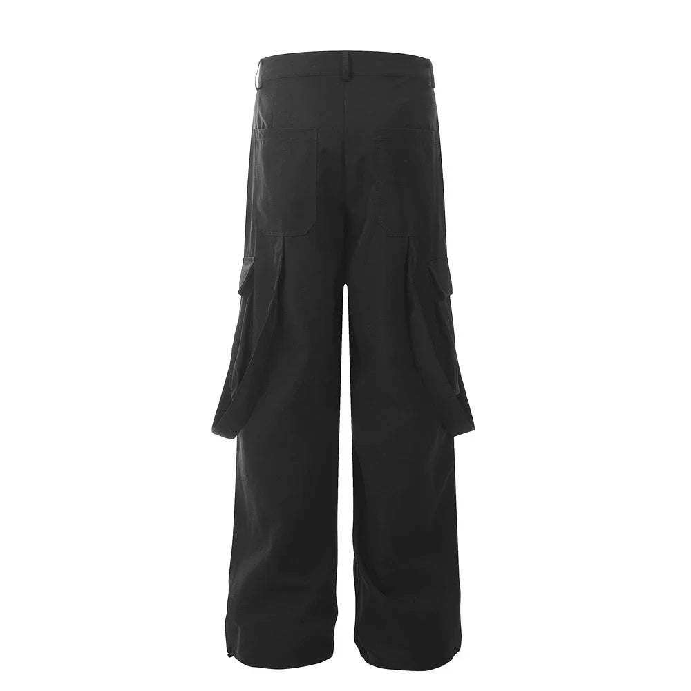 Stylish black overalls with pleated pockets, designed for the active Kiwi lifestyle