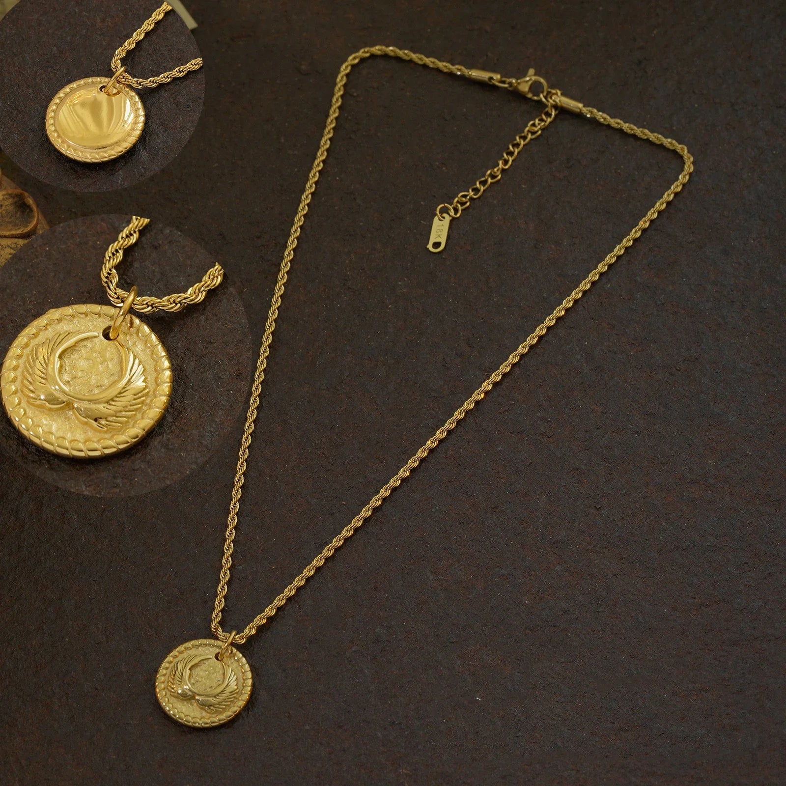 A minimalist, layered titanium steel necklace with an adjustable chain length and a 2 cm pendant, perfect for elevating your everyday style.