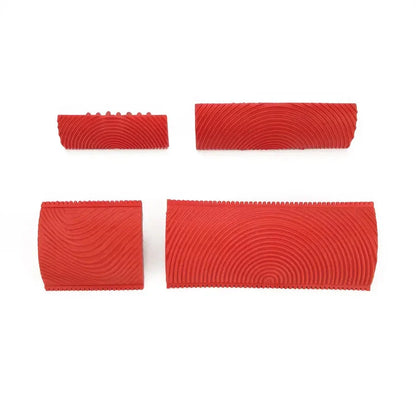 Trendha DIY Wood Grain Rubber Roller Set for creating natural wood textures on walls, doors, and furniture