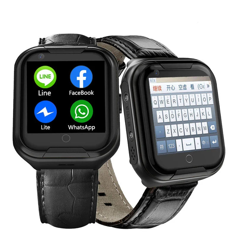 Elderly smart watch with blood pressure monitoring, fall detection, and GPS tracking capabilities