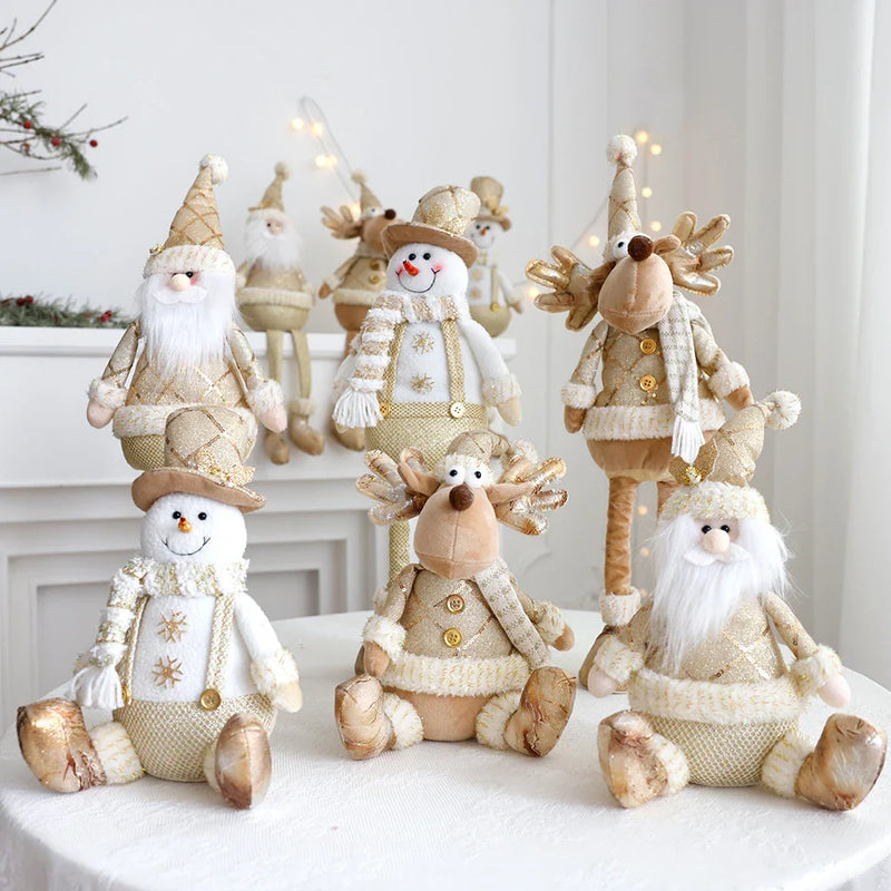 Shopfluxpro NZ Festive Retractable Snowman, Reindeer & Elderly Trio - New Zealand's Winter Wonder