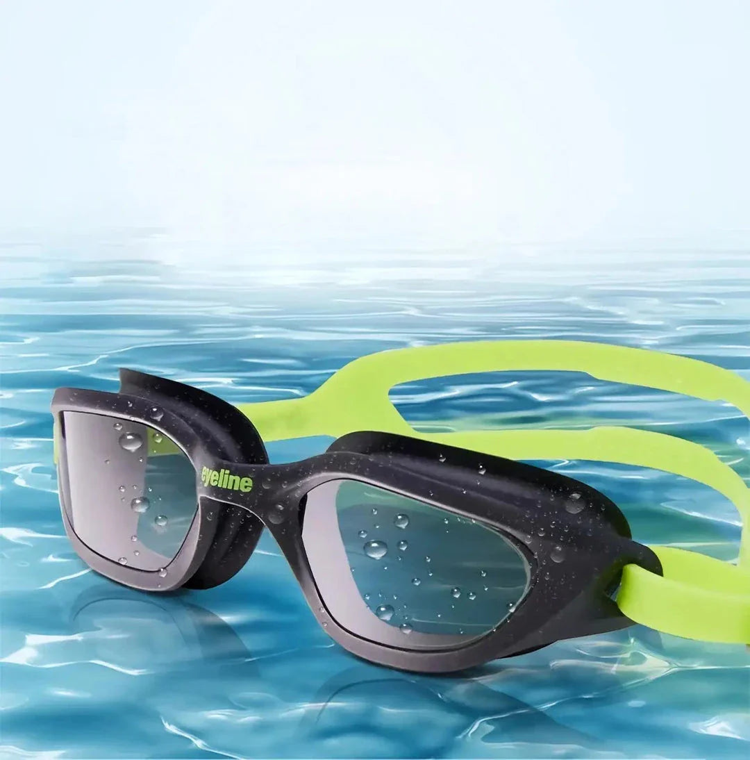 Premium anti-fog swimming goggles with wide-angle lens for clear underwater vision