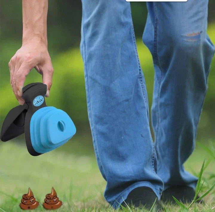 Foldable Pooper Scooper for Kiwi dog owners, a lightweight and eco-friendly tool for easy one-handed waste cleanup