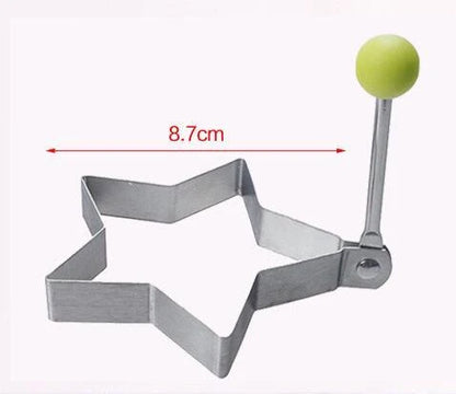 Stylish stainless steel fried egg shaper in various shaped designs, perfect for creating fun and visually appealing fried eggs for Kiwi breakfast and brunch