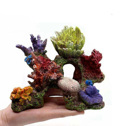 A beautifully crafted reef-inspired aquarium ornament that captures the essence of a thriving marine ecosystem