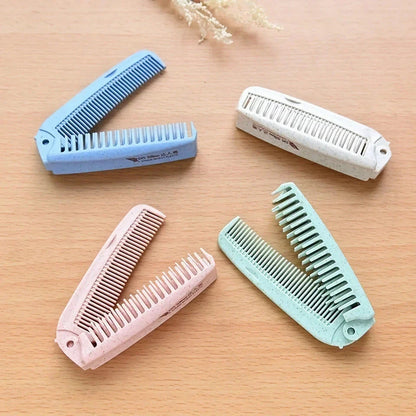 Foldable Anti-Static Hair Brush and Comb in multiple colours - a sustainable and portable hair styling tool