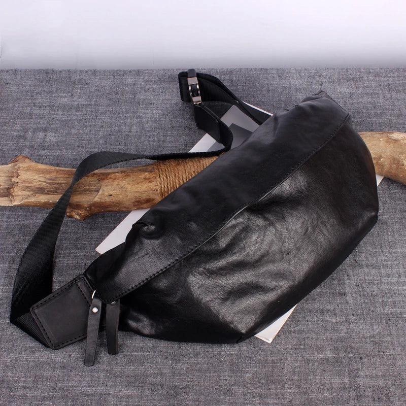 First Layer Cowhide Chest Bag, a stylish and durable accessory for the modern Kiwi lifestyle