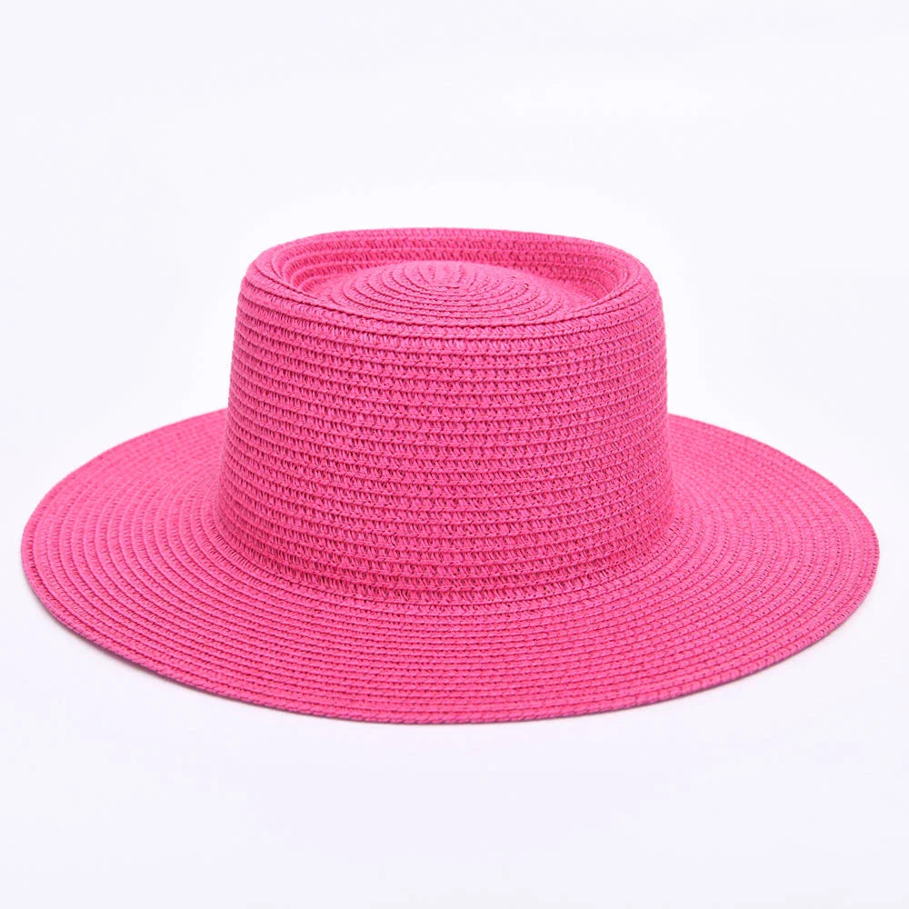 Elegant ladies' summer beach sun hat with wide brim, designed for sun protection and style in New Zealand
