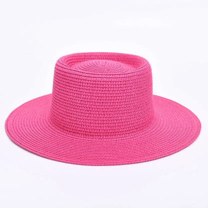 Elegant ladies' summer beach sun hat with wide brim, designed for sun protection and style in New Zealand