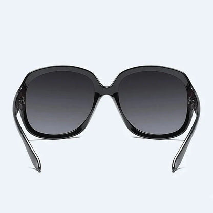 Elegant oversized polarized sunglasses with gradient tint, offering UV protection and style for Kiwi fashionistas