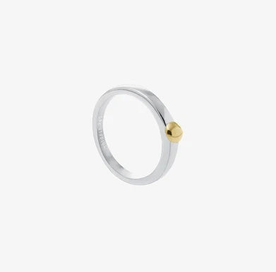 Stylish and Dainty Boys' Cross Dot Gold Ring - Premium titanium steel construction with a sleek cross design and subtle gold bead accents