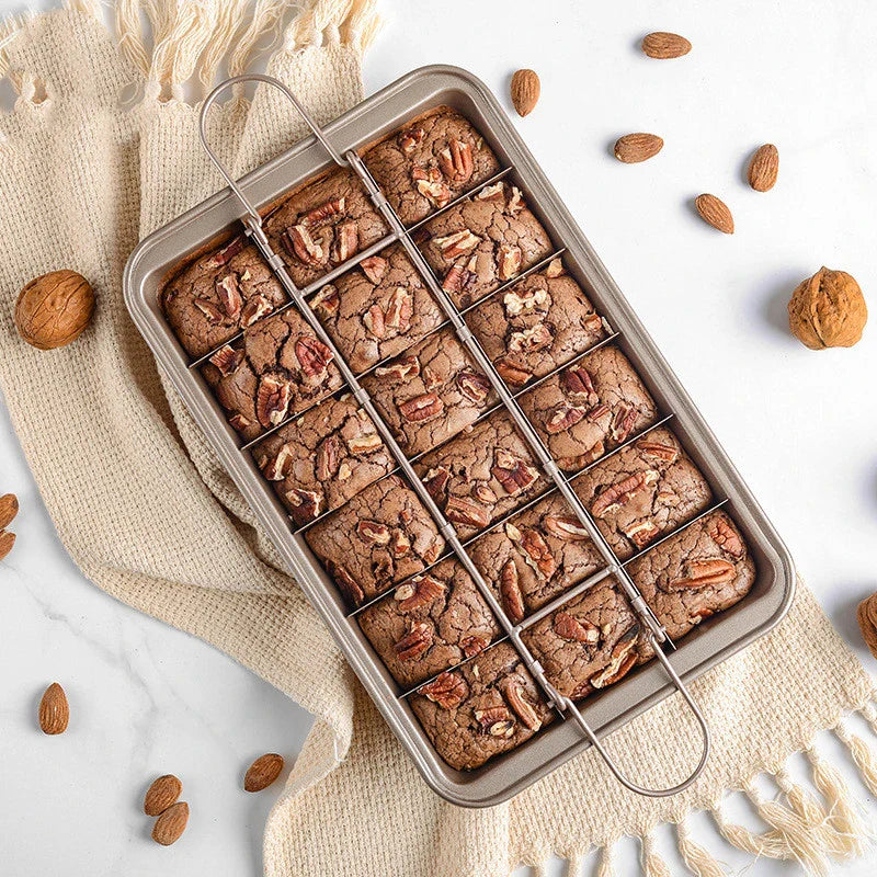 Sturdy stainless steel brownie pan with detachable design and temperature-resistant features for Kiwi bakers