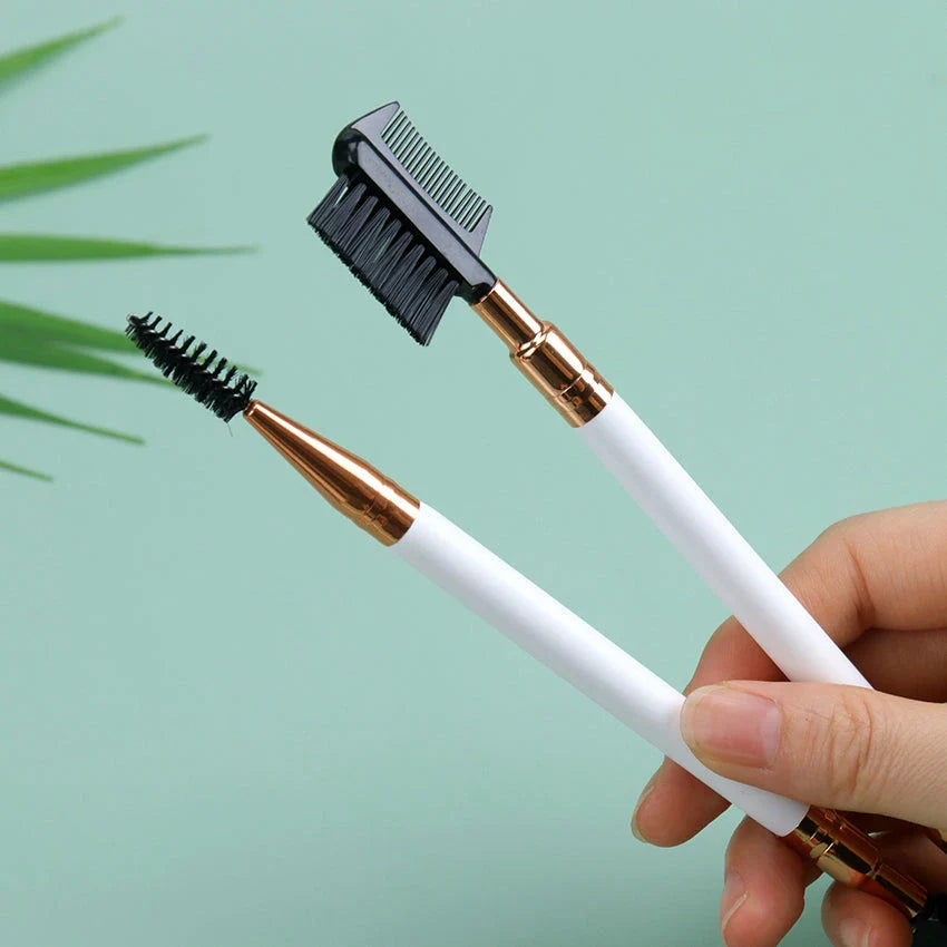 Double-Ended Eyebrow and Eyelash Comb Brush - Versatile makeup tool for well-groomed Kiwi looks