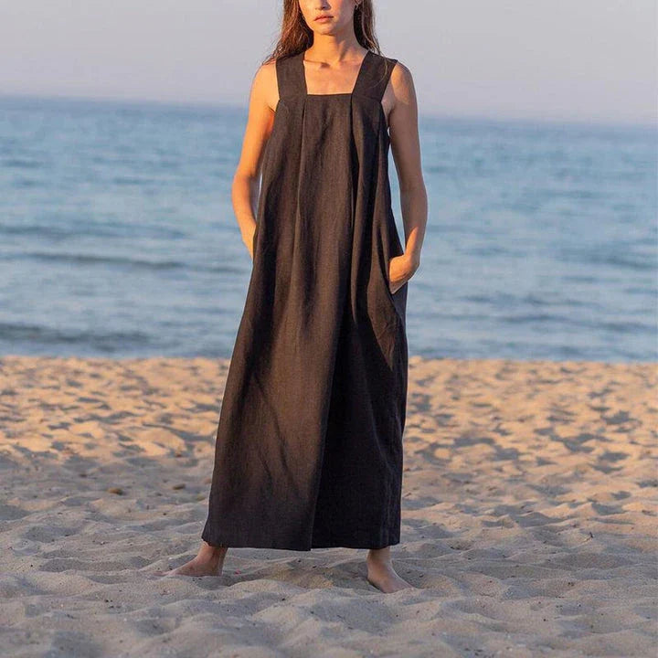 Premium square collar sundress in a classic and elegant design, perfect for Kiwi summer outfits