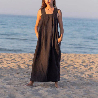 Premium square collar sundress in a classic and elegant design, perfect for Kiwi summer outfits