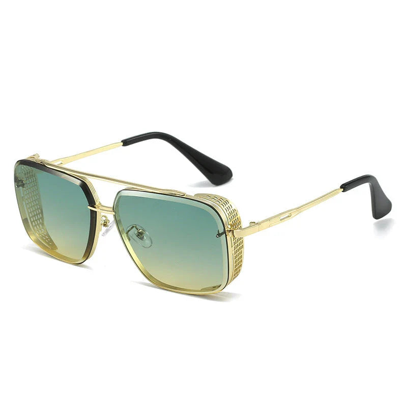 Rectangle sunglasses with sleek metal frame and gradient lenses providing UV protection for Kiwi customers