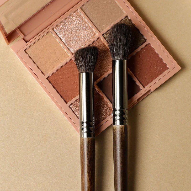 Shopfluxpro NZ Ultra-Soft New Zealand Goat Hair Eye Shadow Brush Set with Travel Bag