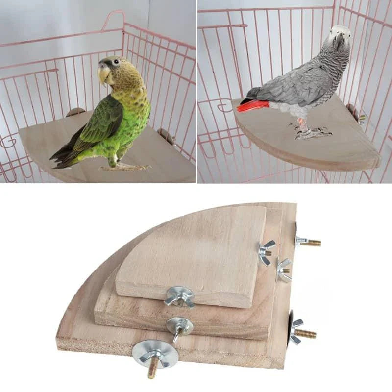 Elegant and durable wood and metal platform stand for birds to perch comfortably in your New Zealand home