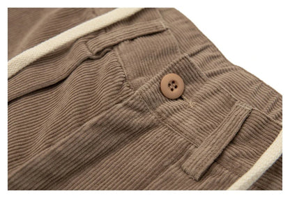 Stylish retro-inspired corduroy casual pants in a straight-leg fit, perfect for the laid-back Kiwi lifestyle.