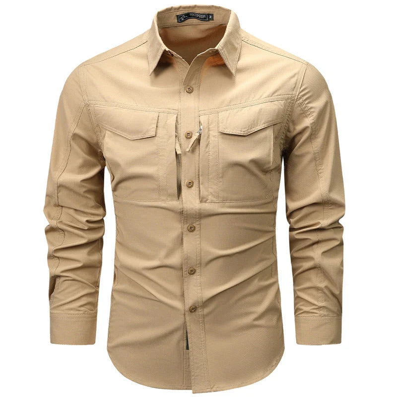 Versatile, durable long-sleeve workwear shirt in classic colors for the modern Kiwi