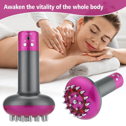 Electric Meridian Brush with microcurrent, vibration, red light therapy, and thermal moxibustion functions for total body wellness