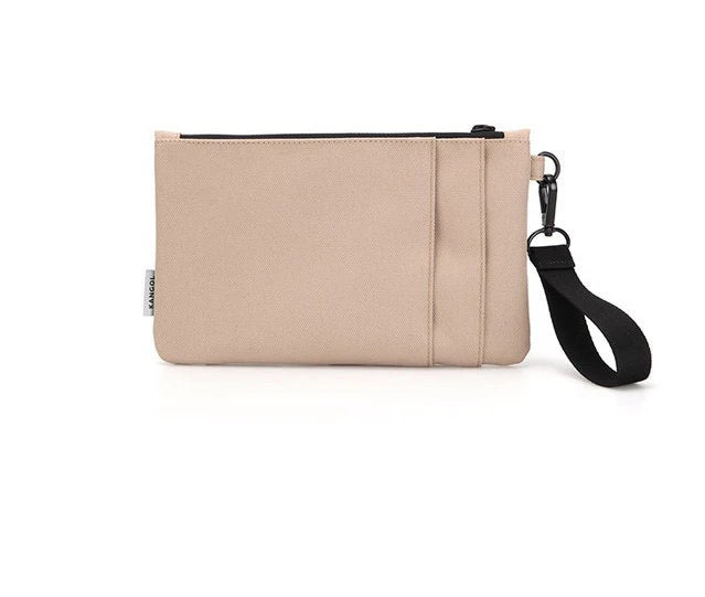 Trendy nylon mini messenger bag in khaki and black colors, featuring a one-shoulder design and roomy compartments for everyday carry