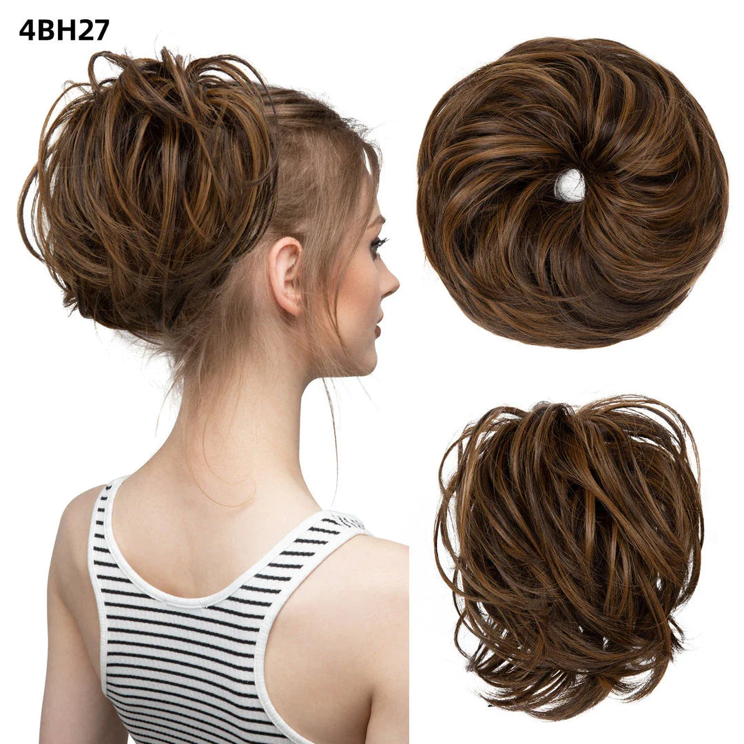 Fluffy and natural-looking hair bun made from premium domestic silk for easy, effortless updos