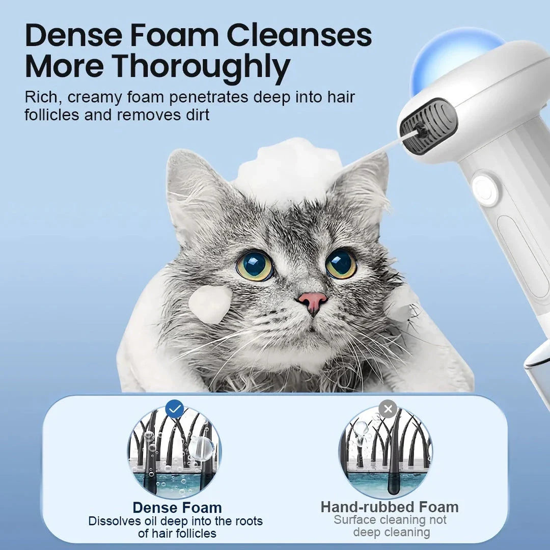 Automatic Pet Foam Dispenser for Kiwi pets, featuring a sleek white design and hands-free foam dispensing for effortless grooming.