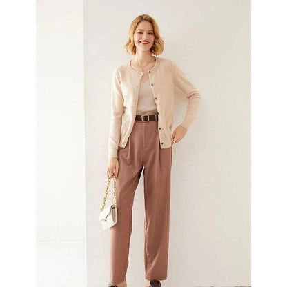 Premium 100% New Zealand Wool Single Breasted Cardigan in Camel, Blue, and Red colours for fashionable Kiwi women