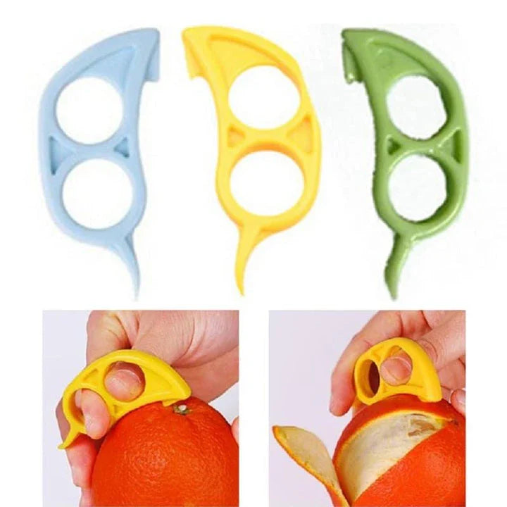 Colourful, mouse-shaped citrus peeler with an ergonomic design for easy zesting and peeling of fruits and vegetables