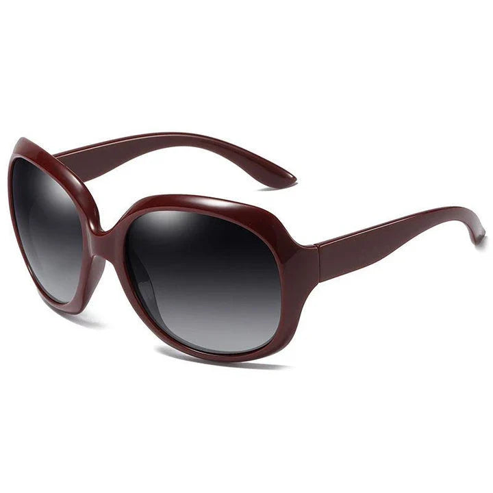 Elegant oversized polarized sunglasses with gradient tint, offering UV protection and style for Kiwi fashionistas