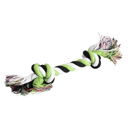 Eco-friendly cotton chew toy with braided design for dogs, made in New Zealand